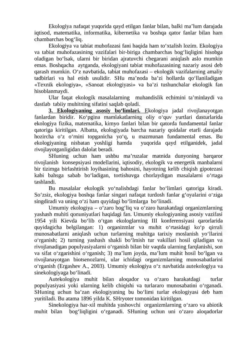 Ekologiya faniga kirish 3