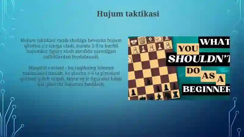 Shaxmatda taktik kurashning shakllari va usullari 3