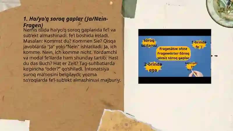 Nemis tili soroq gaplar 3