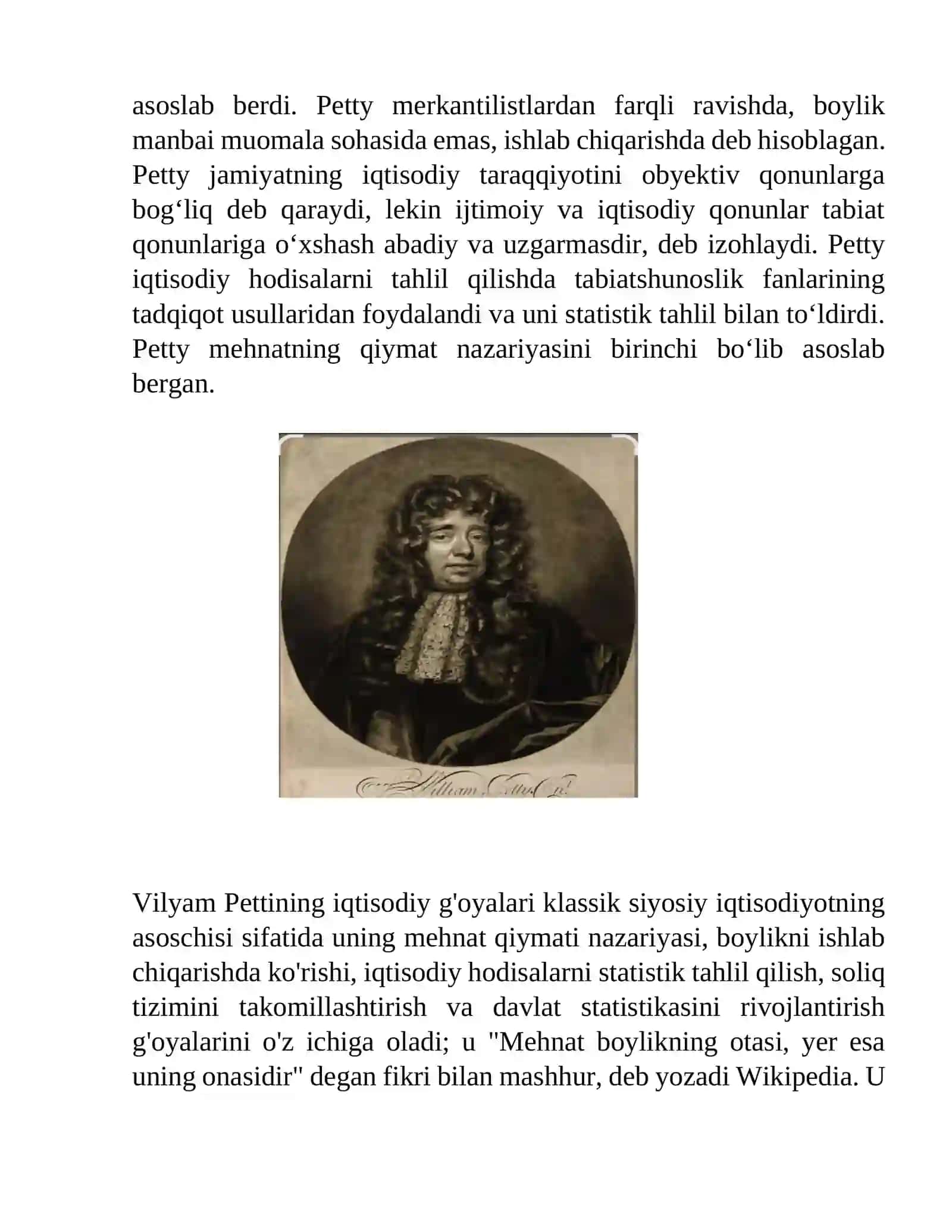 V.Pettining iqtisodiy g‘oyalari 3