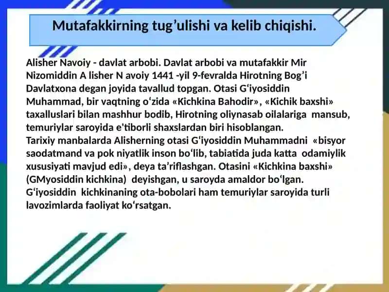 Alisher Navoiy Hayoti va Ilmiy Merosi 3