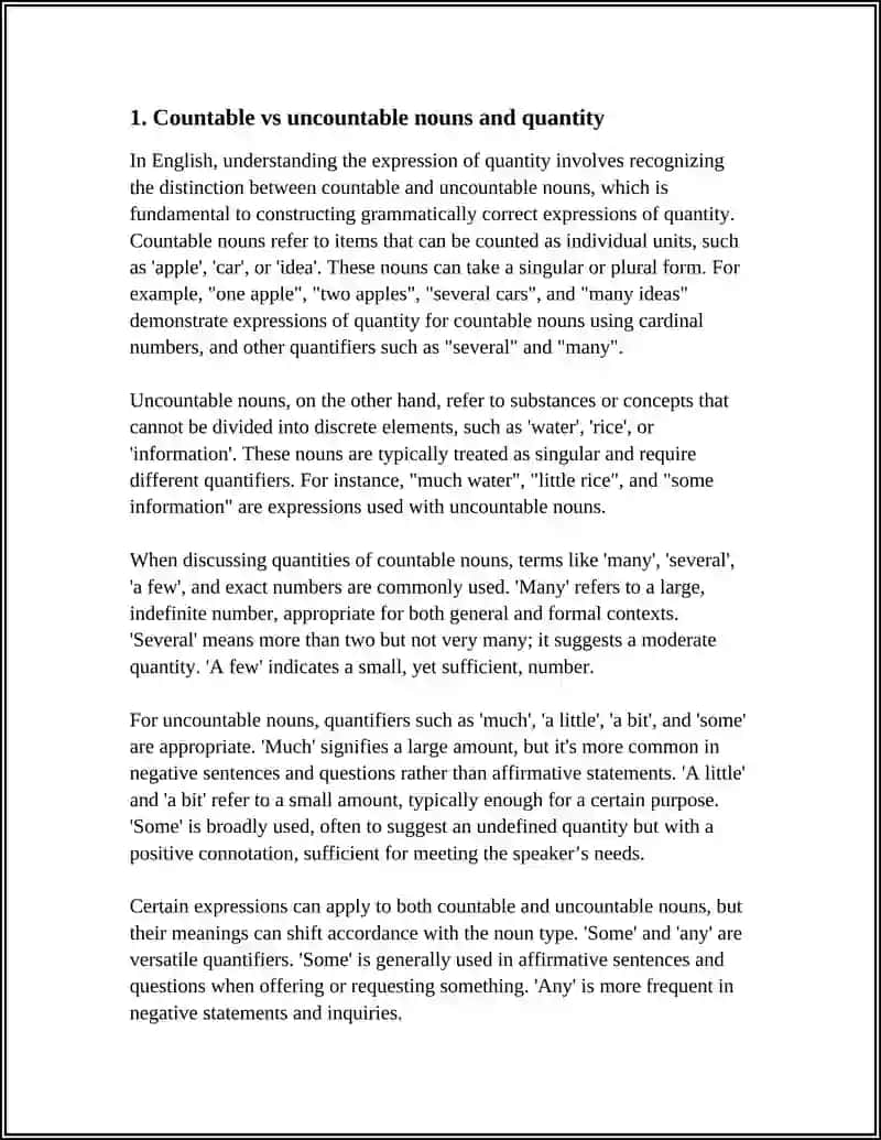 EXPRESSION OF QUANTITY 3