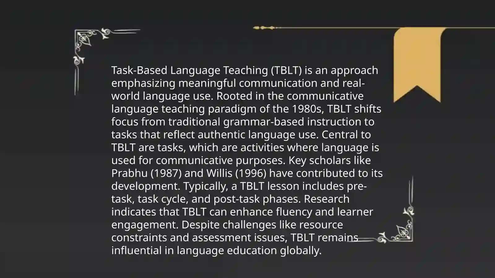 Task Based Language Teaching (TBLT) 3