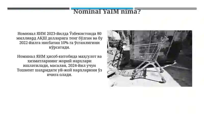 Nominal va Real Yalpi ichki maxsulot 3