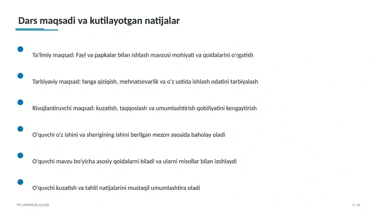 Fayl va papkalar bilan ishlash (5-sinf) 3