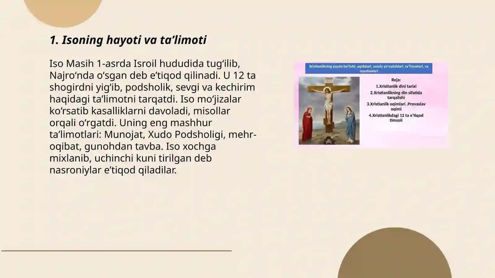 Xristianlikning paydo bo'lishi va tarqalishi 3