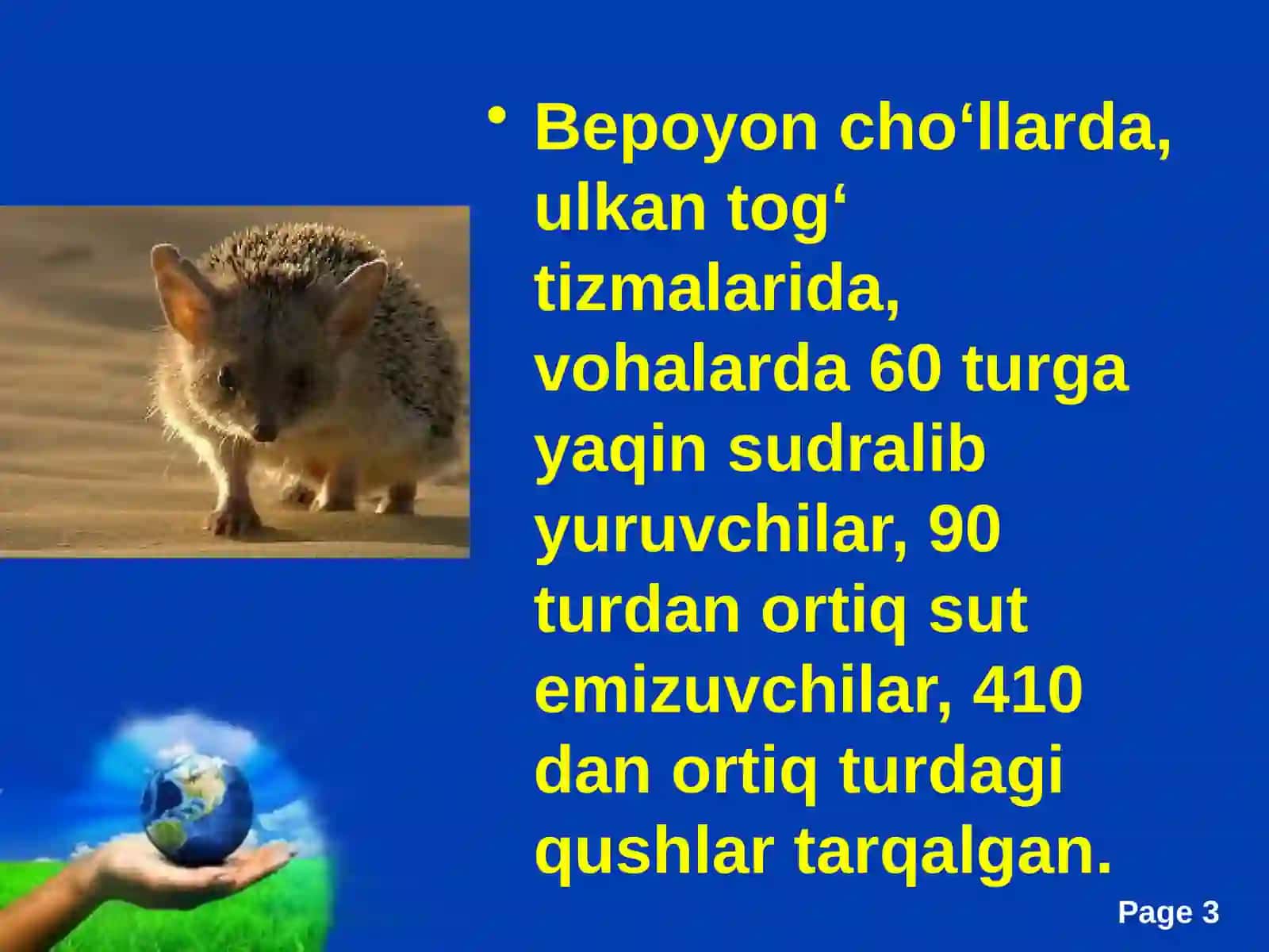 O‘zbekistonning hayvonot olami 3