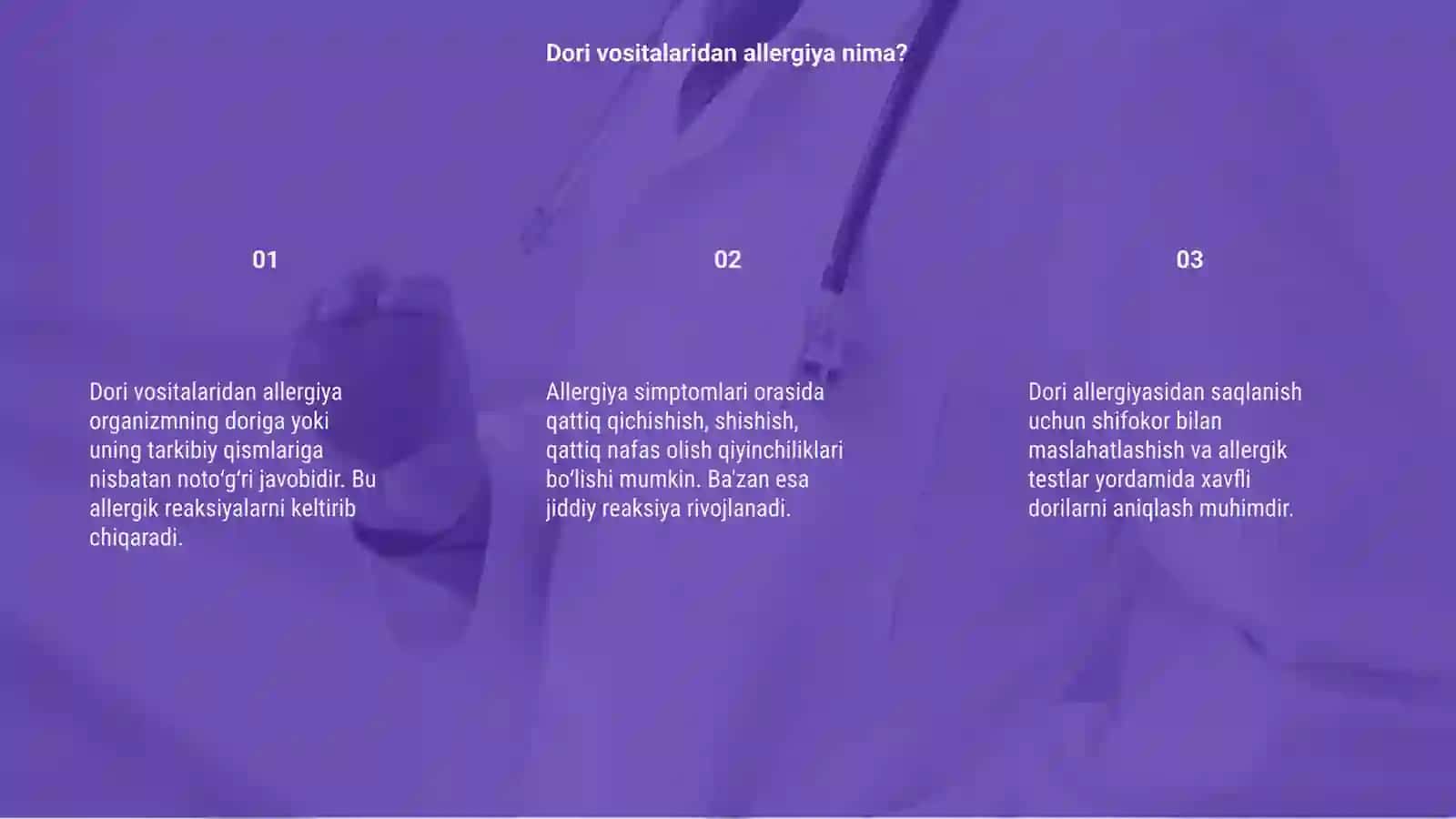 Dori vositalaridan yuzaga keladigan allergiya 3
