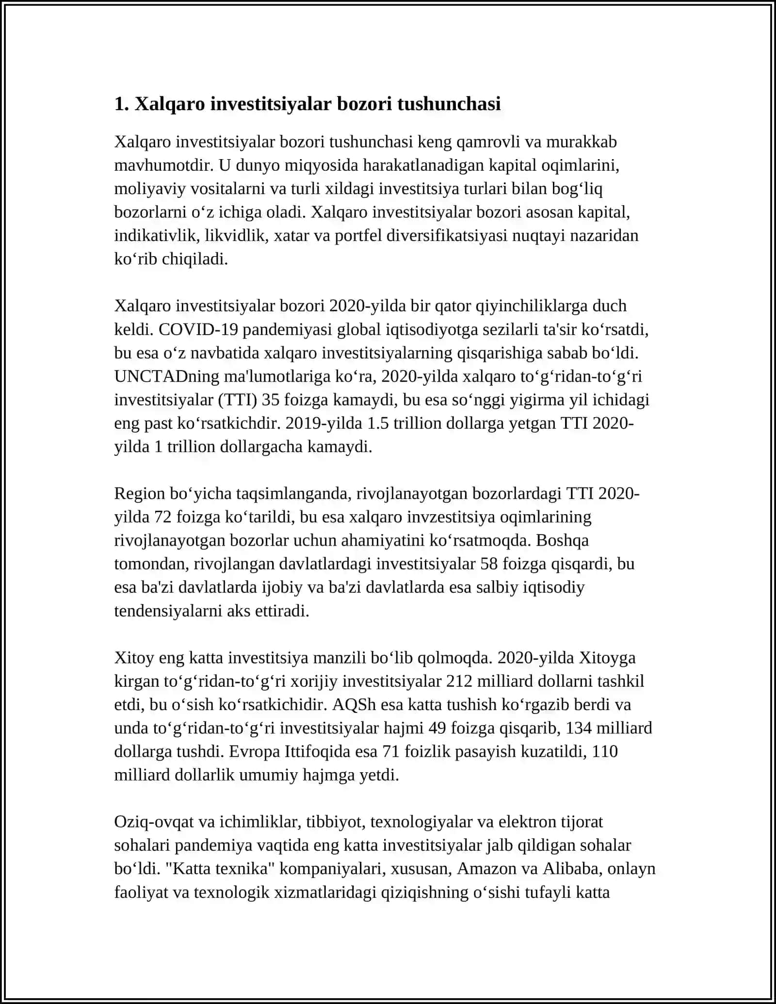 XALQARO INVESTITSIYALAR BOZORIDA KORPORATIV TUZILMALAR ISHTIROKI 3