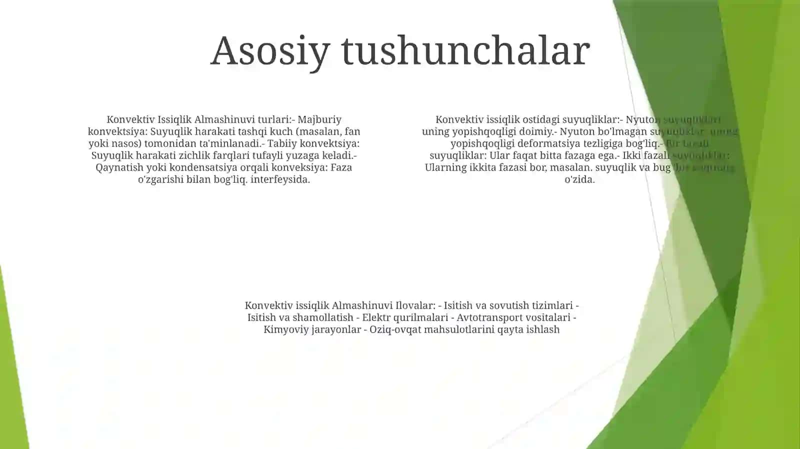 Konvektiv Issiqlik Almashinuvi 3