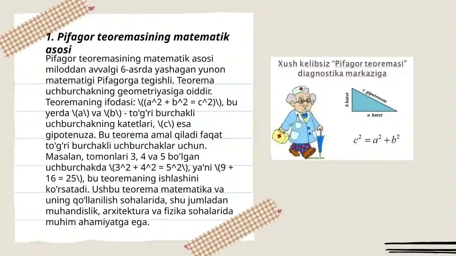 Pifagor teoremasi tadbigʻi 3