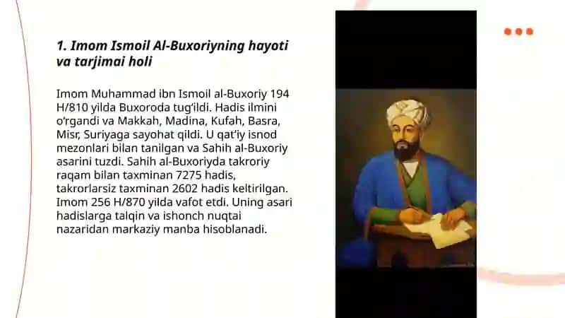 Imom Ismoil Al-Buxoriy haqida malumot 3