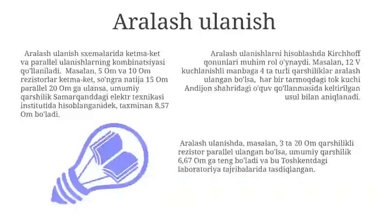 Doimiy Tok Qonunlari 3
