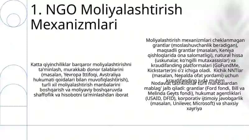 NGO Moliyalashtirish Mexanizmlari 3