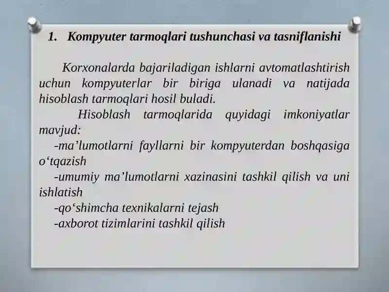 Kompyuter Tarmoqlari va Internet Xizmatlari 3