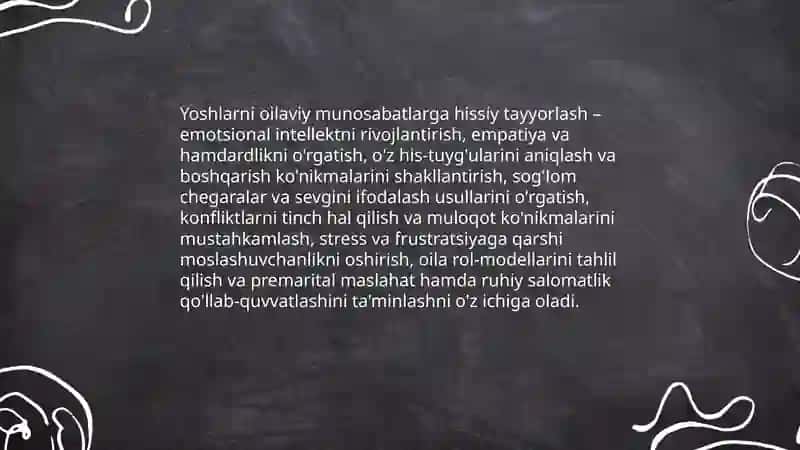 Yoshlarni oilaviy hayotga psixologik tayyorlash 3