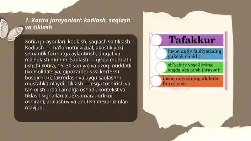 Xotira jarayonlari 3