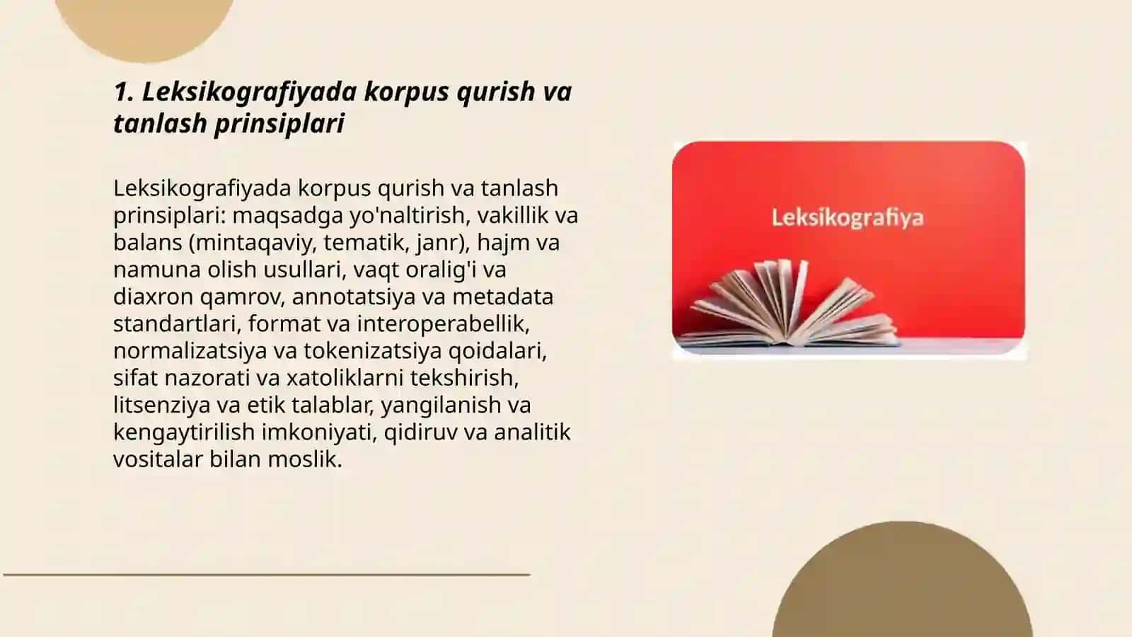 Leksikografiyada korpusdan foydalanish usullari o’rganish 3