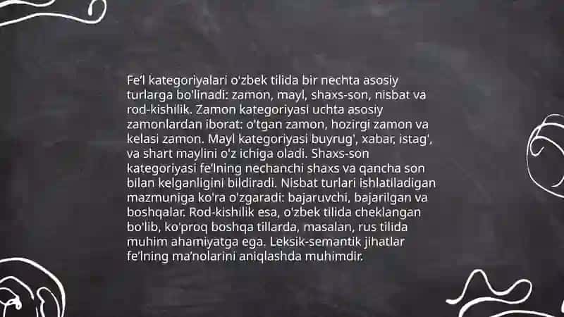 Feʼlidagi nisbat kategoriyasi 3
