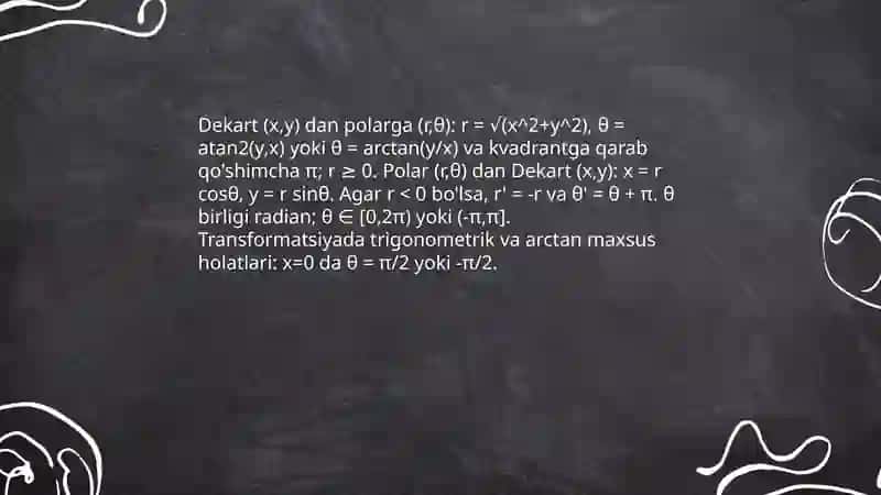 Dekart va qutb koordinatalari 3