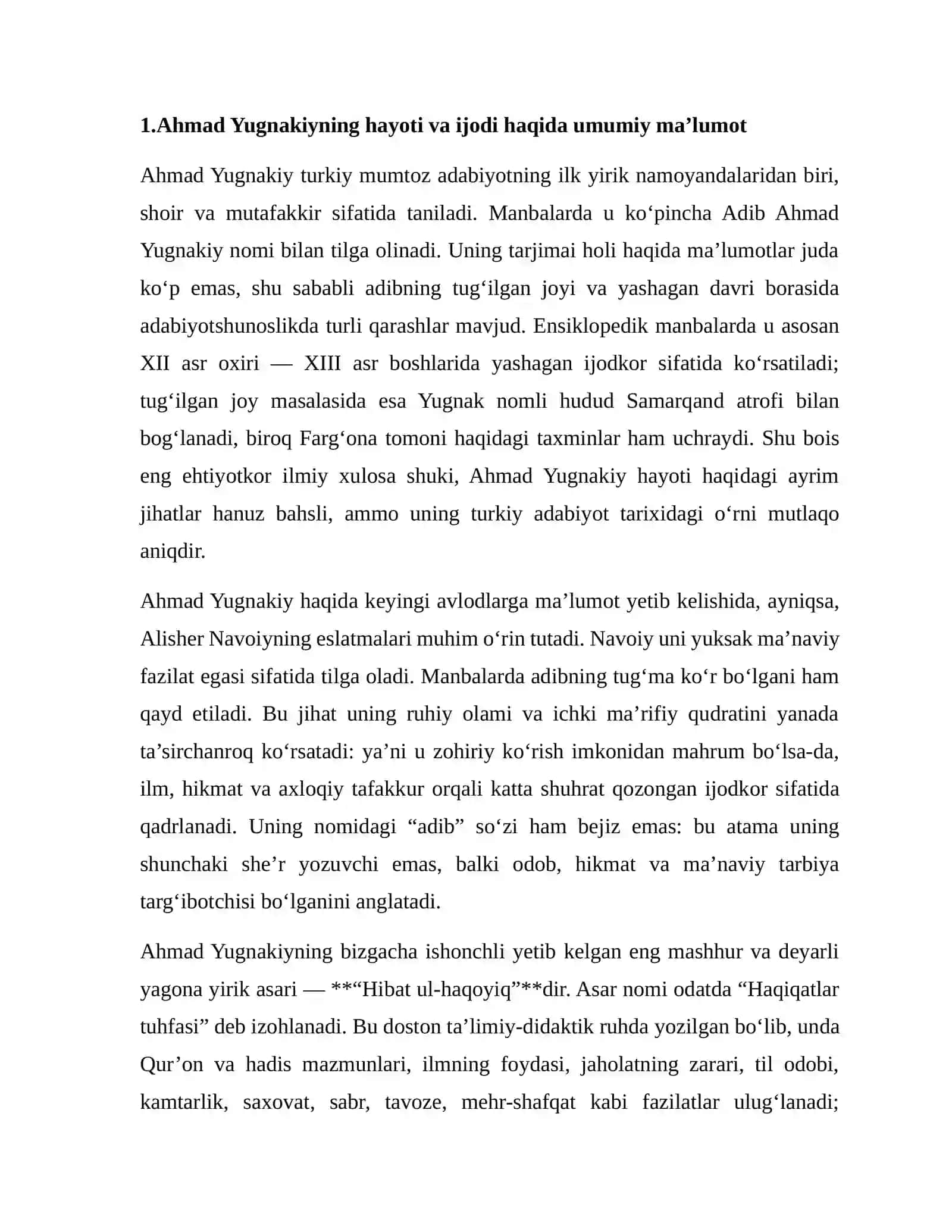 AHMAD YUGNAKIYNING “HIBAT UL-HAQOYIQ” 3
