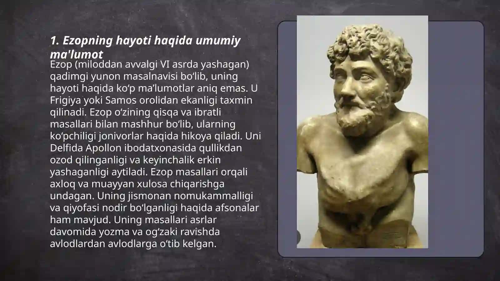 Ezop hayoti va ijodi va masallari 3