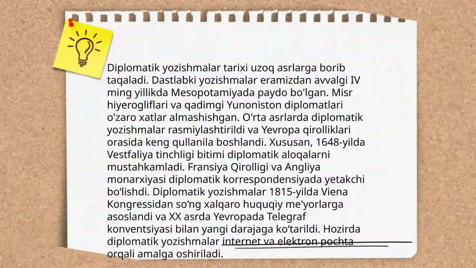 Diplomatik va tijorat yozishmalari 3