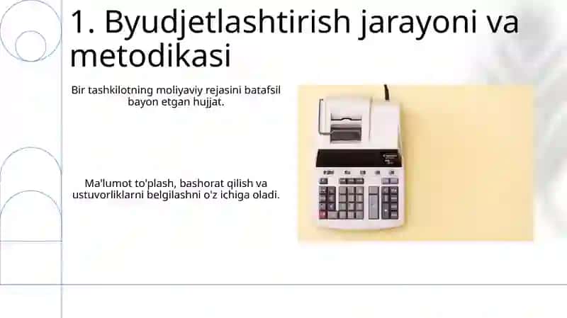 Xo'jalik yurutuvchi subyekt byujeti mohiyati va uni shakllantirish 3