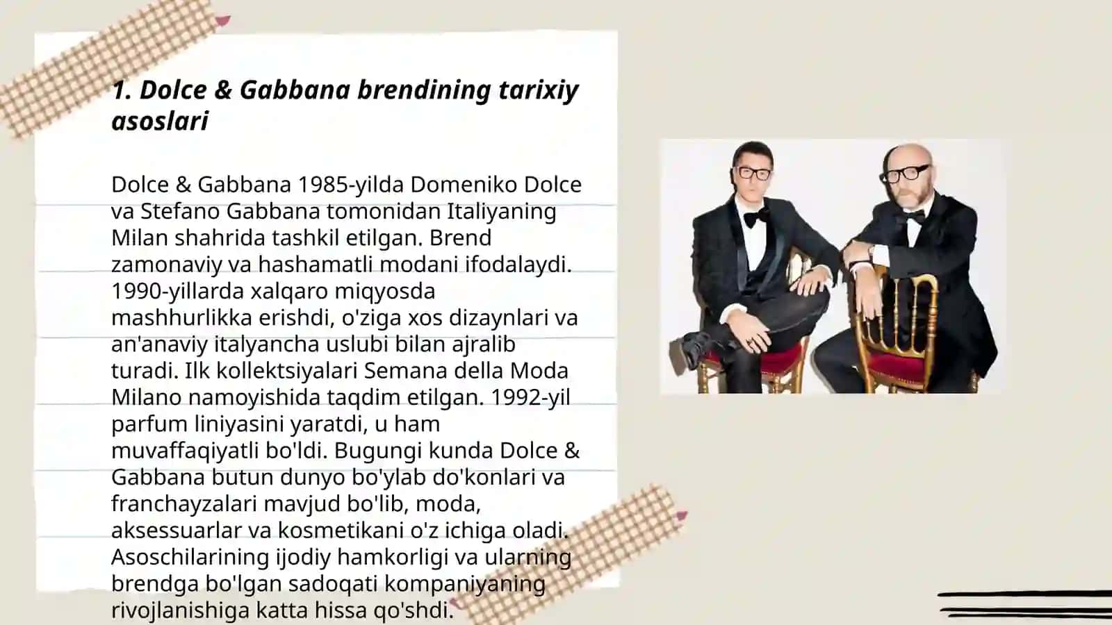 Dolce gabbana brendining kelib chiqishi 3