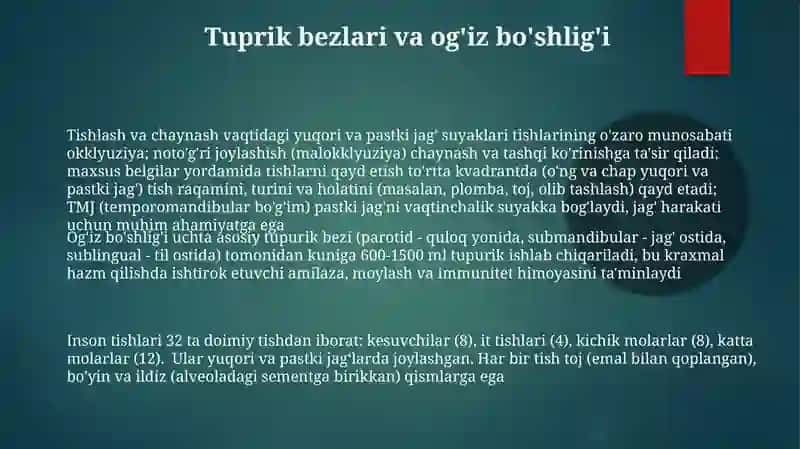 Tishlarning klinik anatomiyasi 3