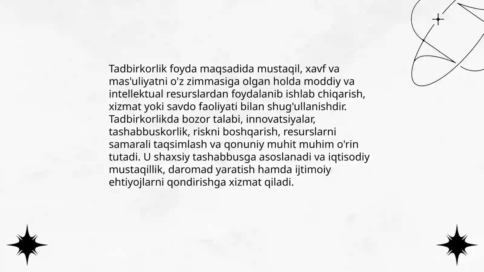 Tadbirkorlik: Asosiy tushunchalar 3