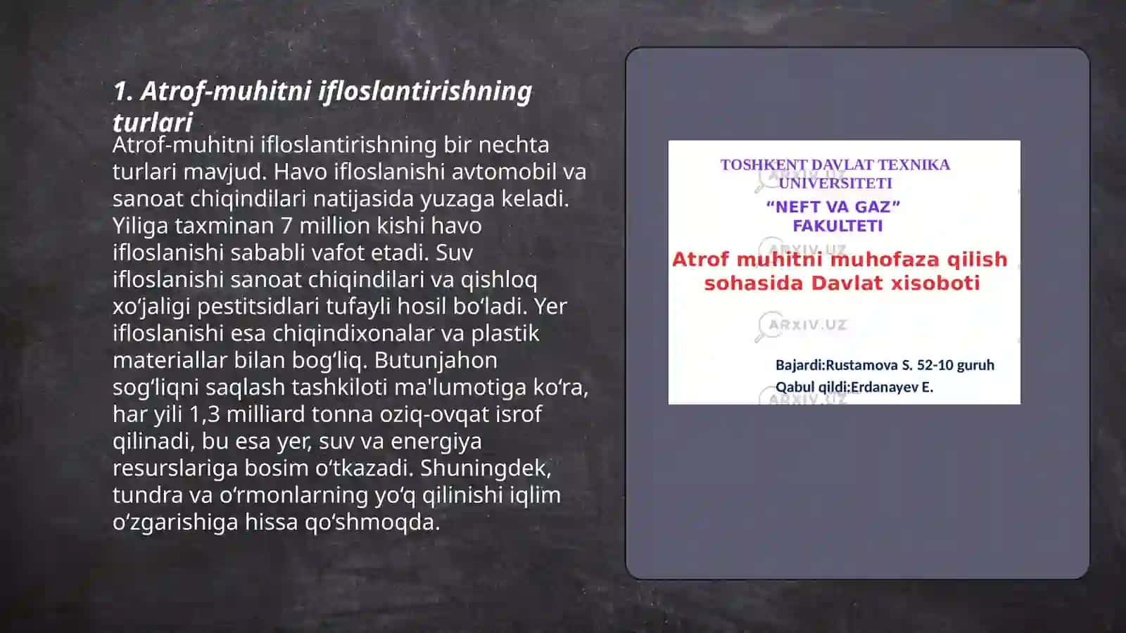 Atrof-muhitni ifloslantirish va muhandislik javobgarlik 3