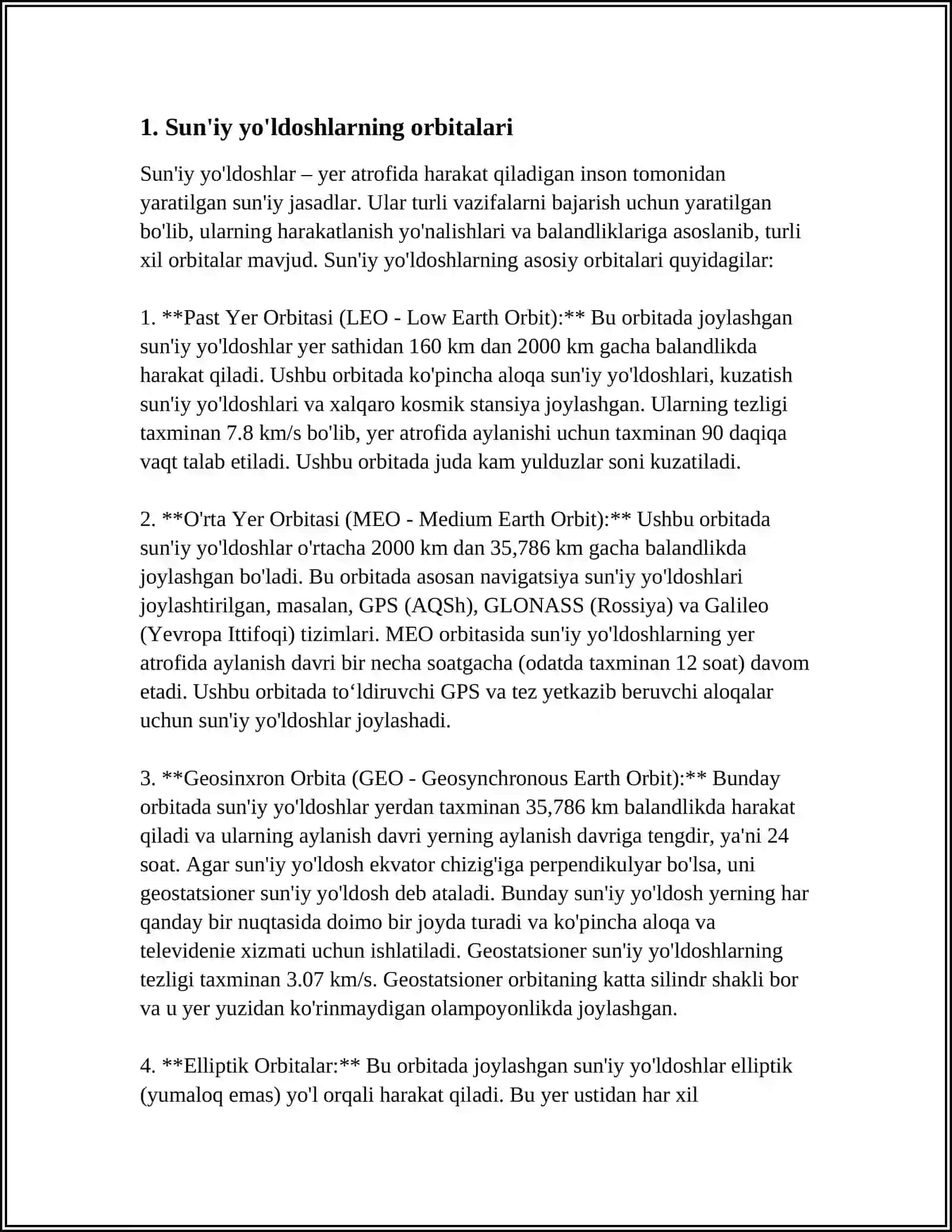 SUN'IY YO'DOSHLAR (FIZIKA) 3