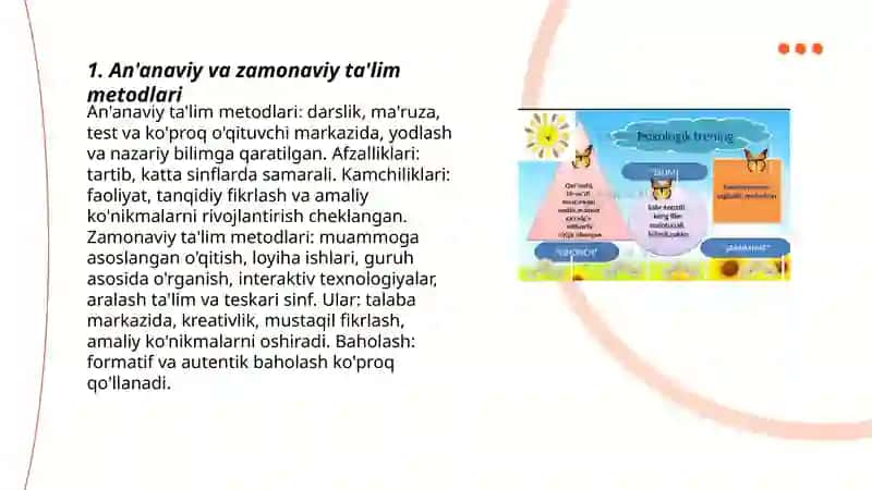 An'anaviy va zamonaviy ta'lim metodlari 3