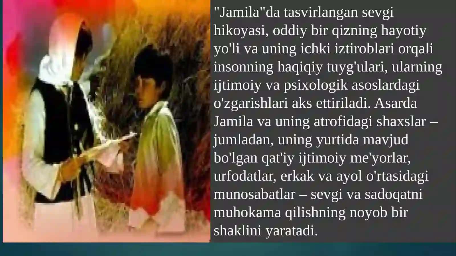 Chingiz Aytmatovijodi ''Jamila'' qissasi 3