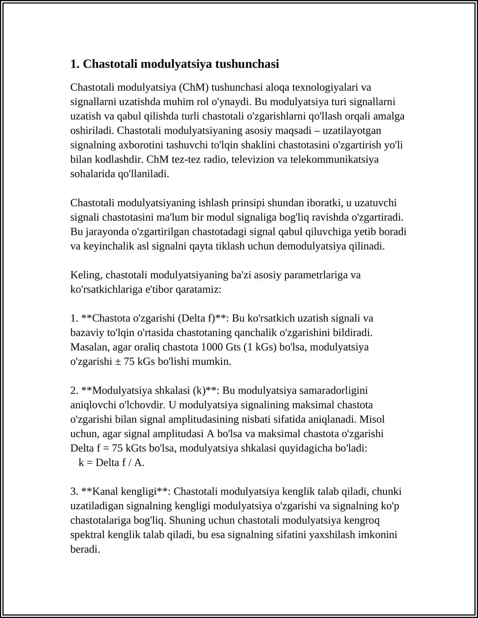 CHASTOTA MODULYATSIYASINING ASOSIY PRINTSIPLARI 3