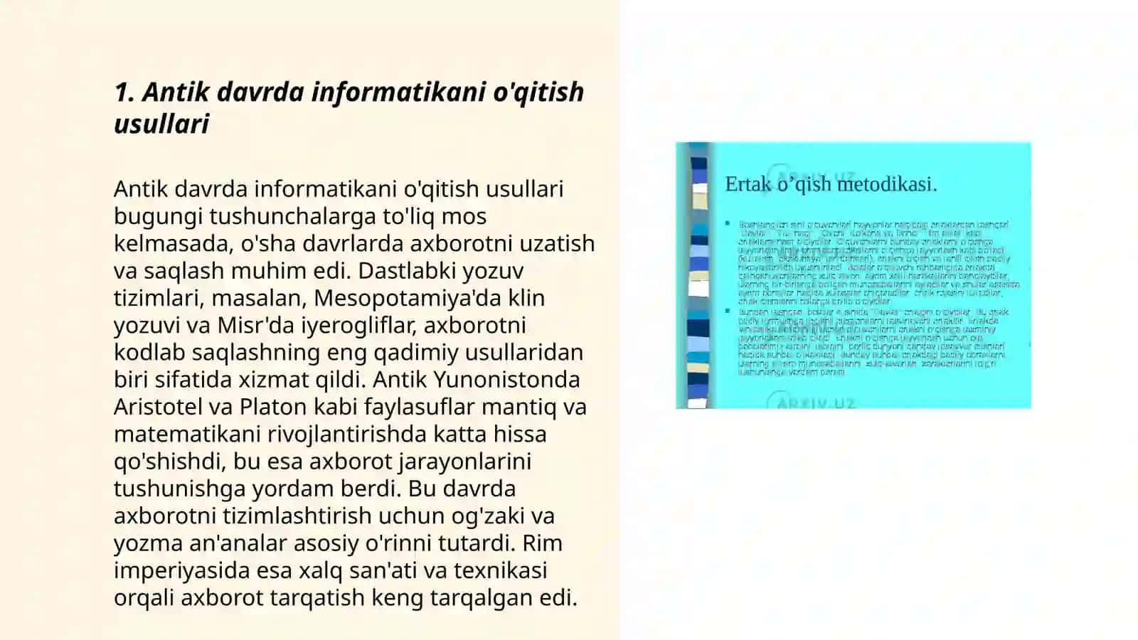 Informatika oʻqitish metodikasi tarixi 3