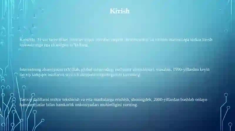 Internetning tarixchi uchun ahamiyati 3