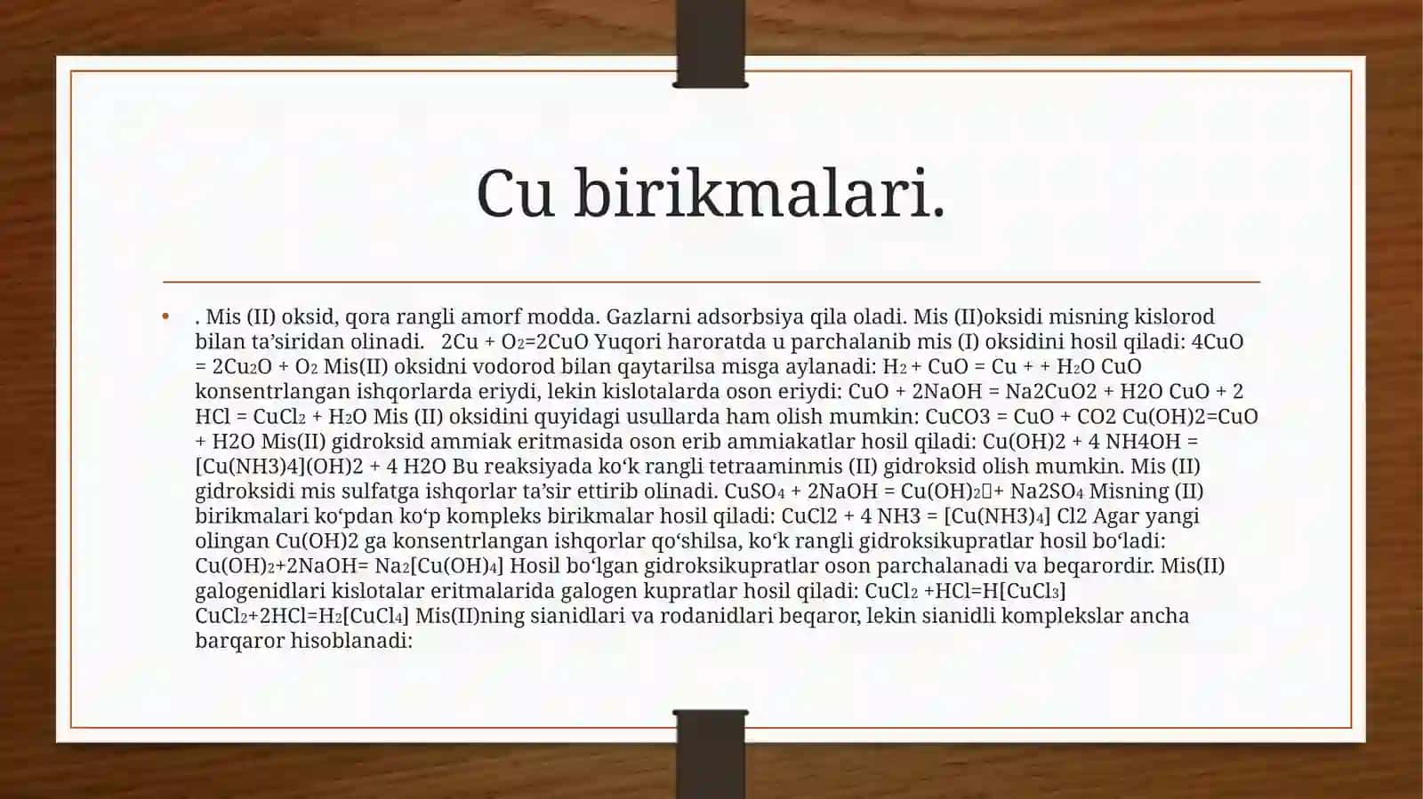 Mis(II) Kompleks Birikmalari 3