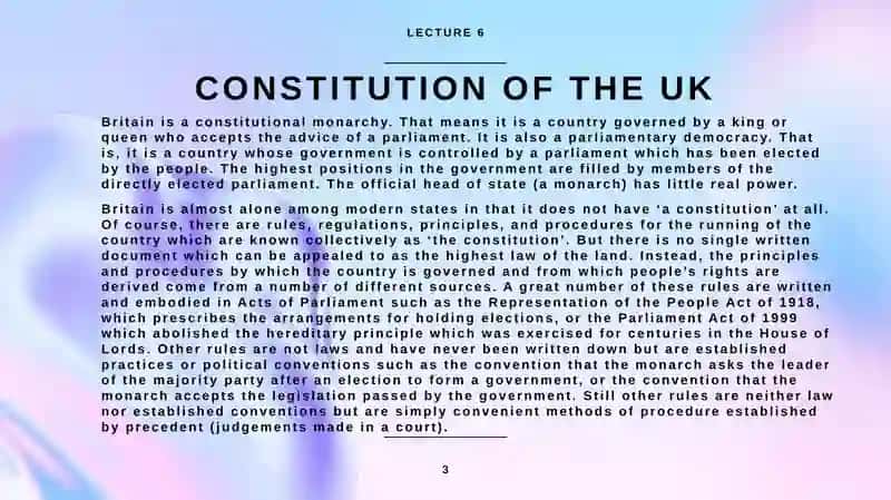THE STATE SYSTEM OF THE UNITED KINGDOM OF GREAT BRITAIN AND NORTHERN IRELAND 3