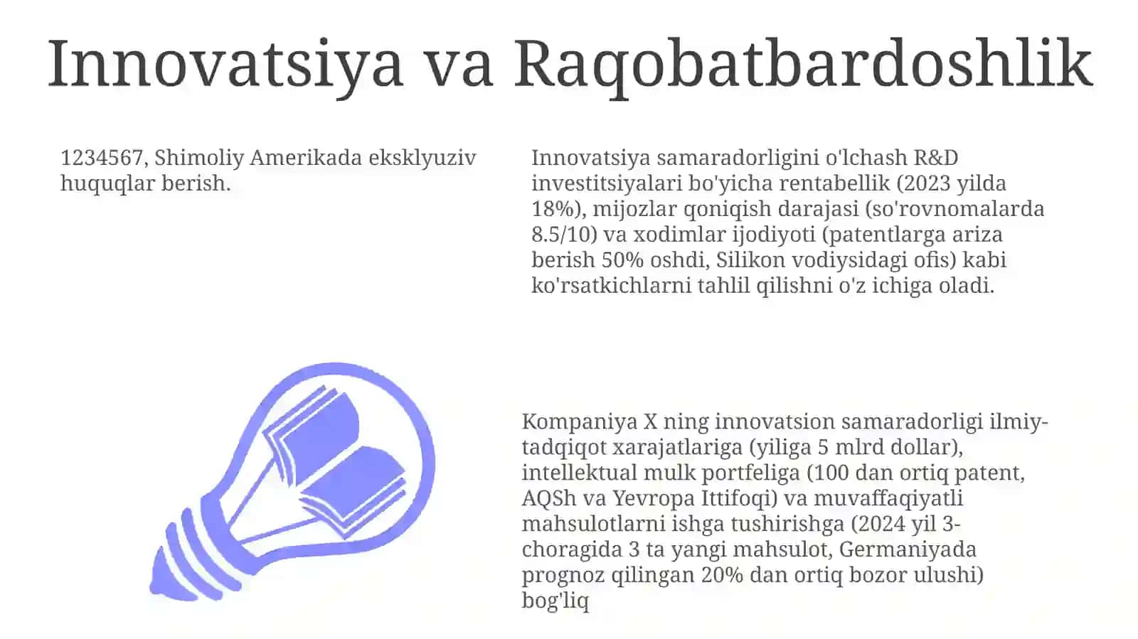 Innovatsiyalarning samaradorligi 3