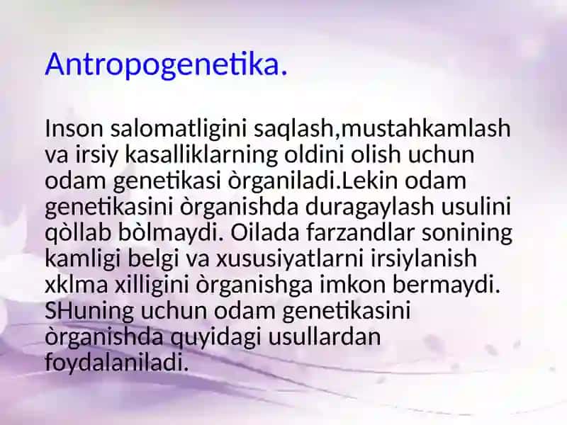 Antropogenetika 3