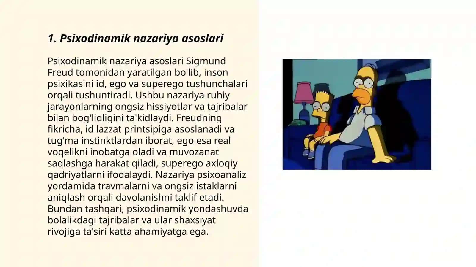 Psixodinamik yoʻnalishdagi qisqacha maʼlumotnoma 3