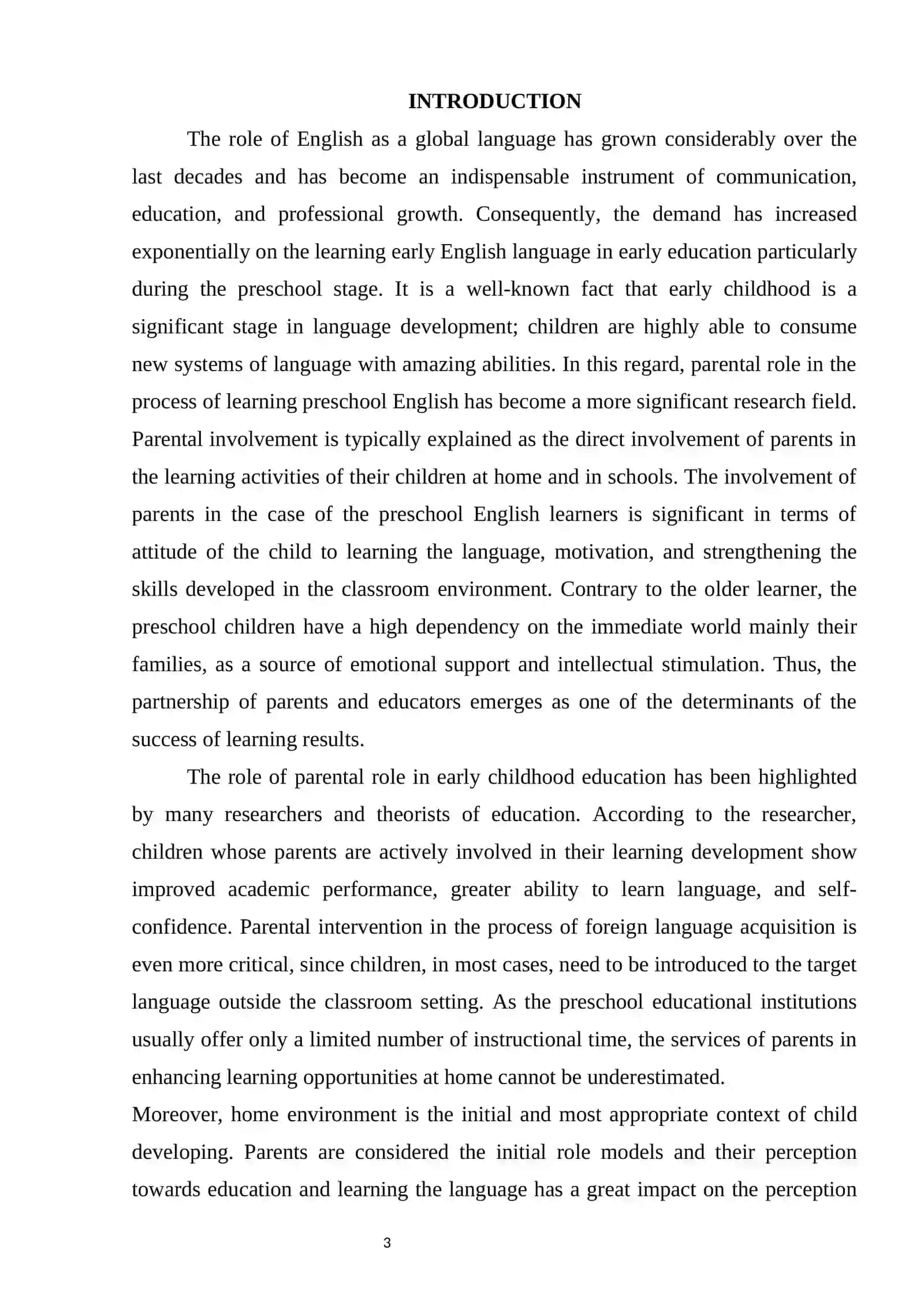 PARENTAL INVOLVEMENT PROCESS OF PRESCHOOL ENGLISH LEARNERS 3