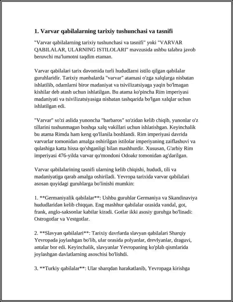 VARVAR QABILALAR, ULARNING ISTILOLARI 3