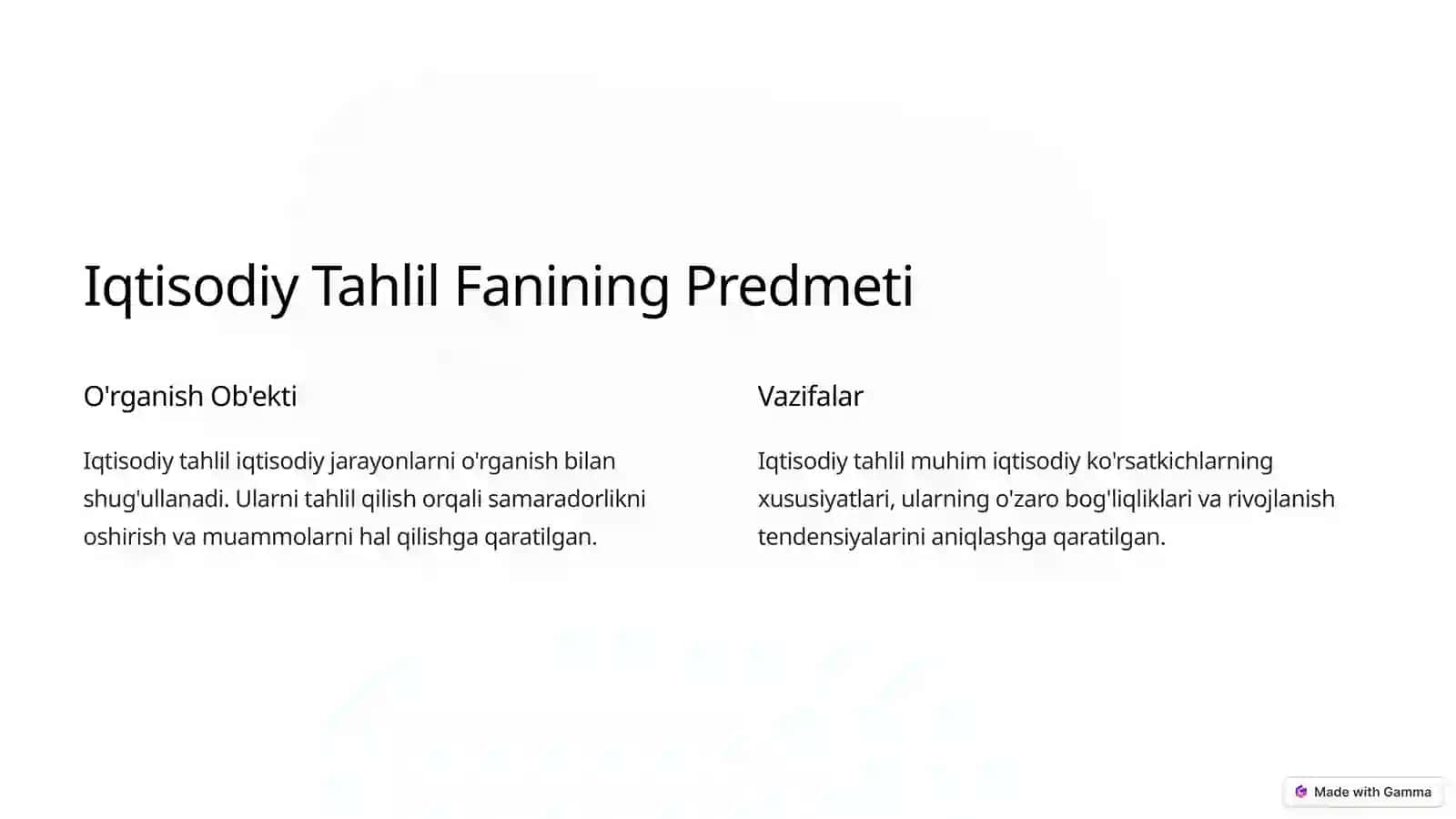 Iqtisodiy tahlil fanining mazmuni 3