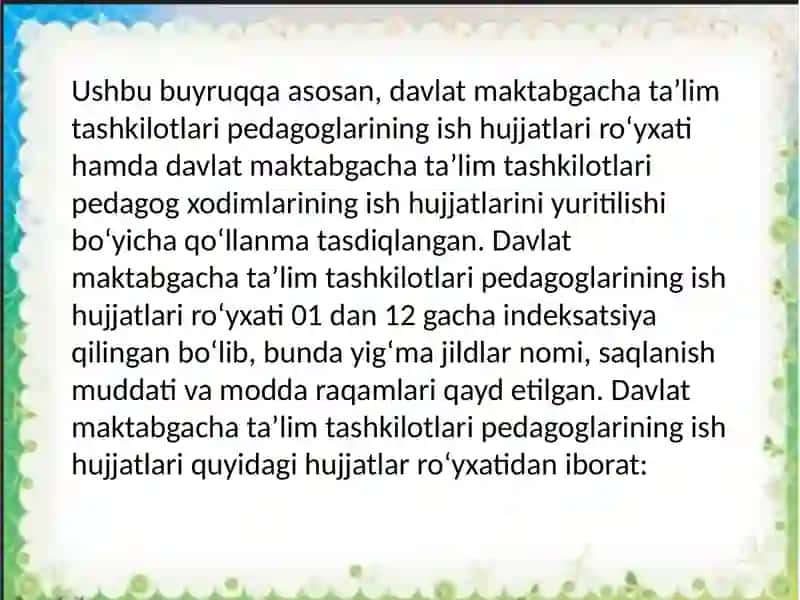 Maktabgachata'lim tashkilotining ish hujjatlari 3