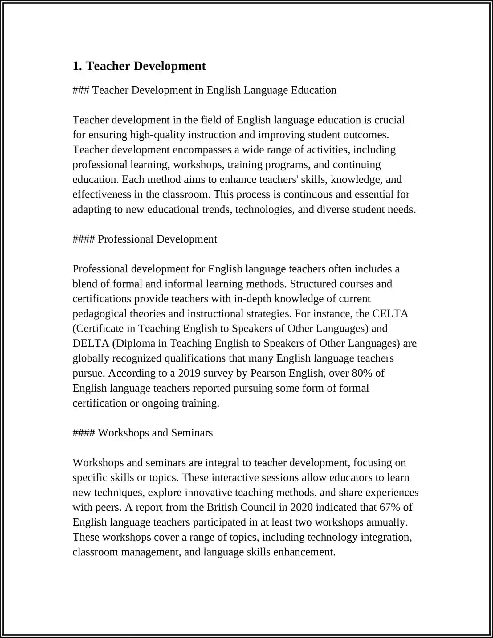 THE IMPORTANCE OF CLASSROOM OBSERVATION 3
