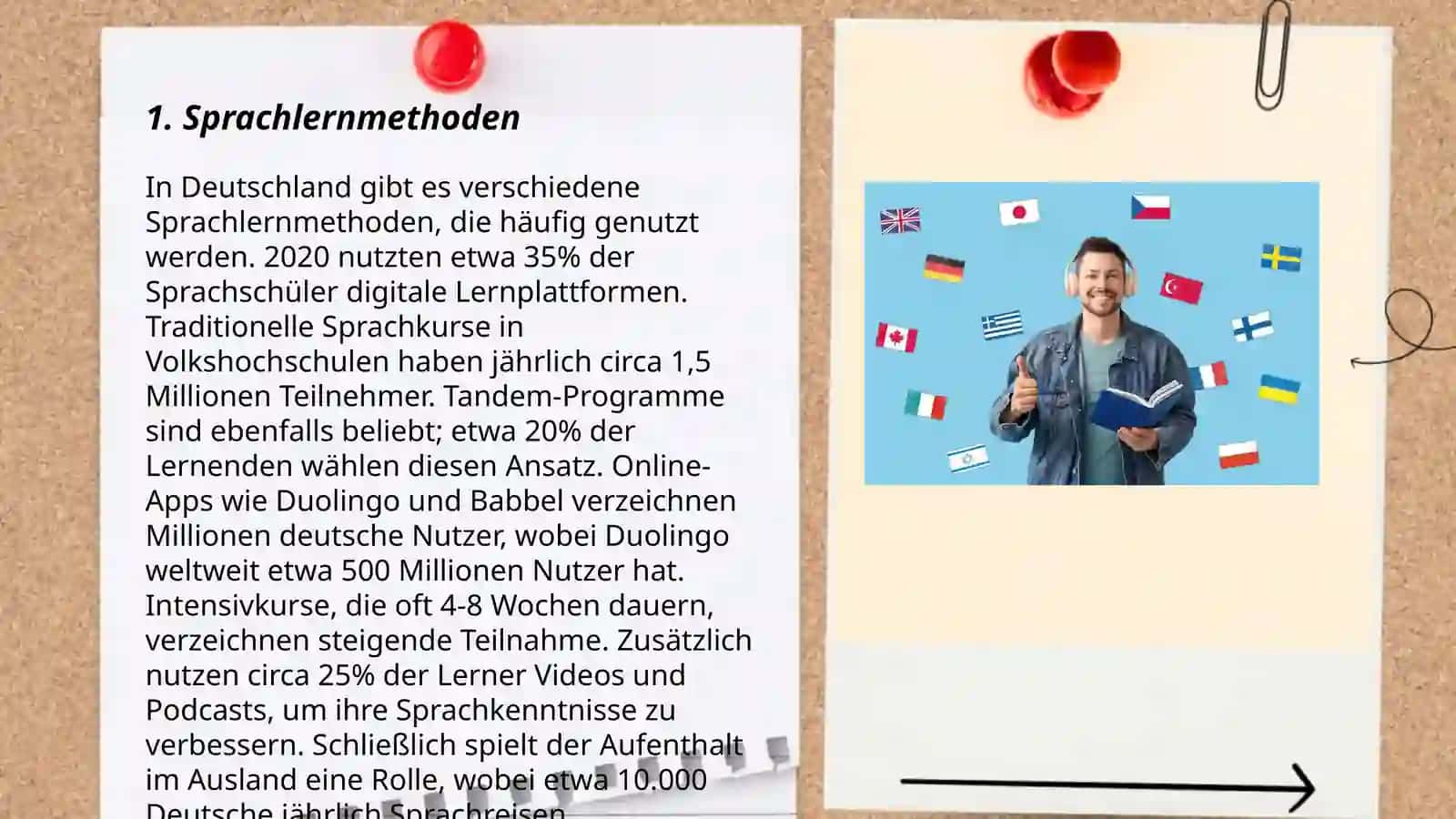 Lernen von Fremdsprache. Das Fremdsprachlernen 3