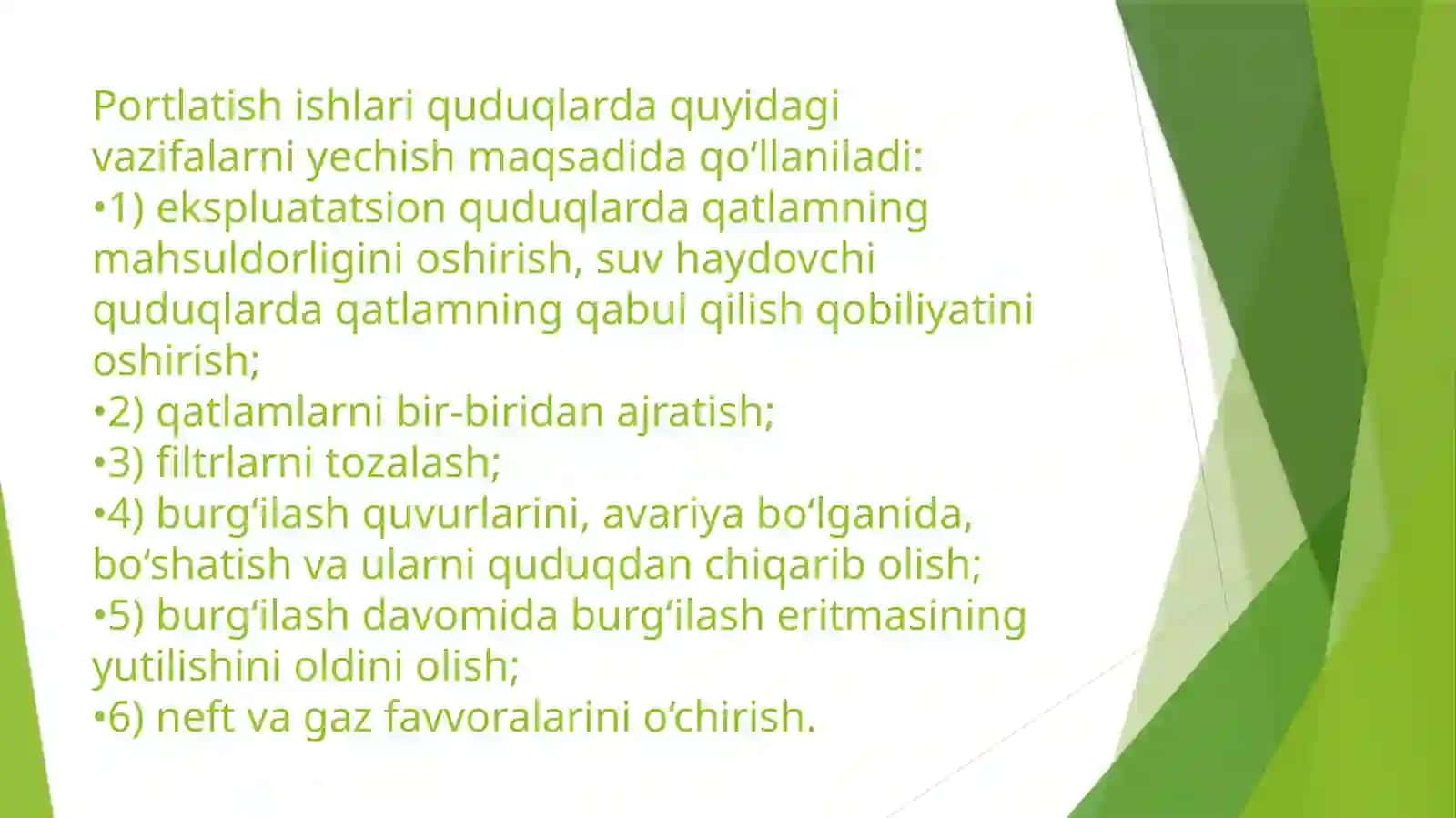 Quduqlarda Otish va Portlatish Ishlari 3